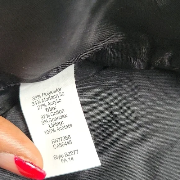 Madewell black faux fur vest Mob Wife - Picture 3 of 7